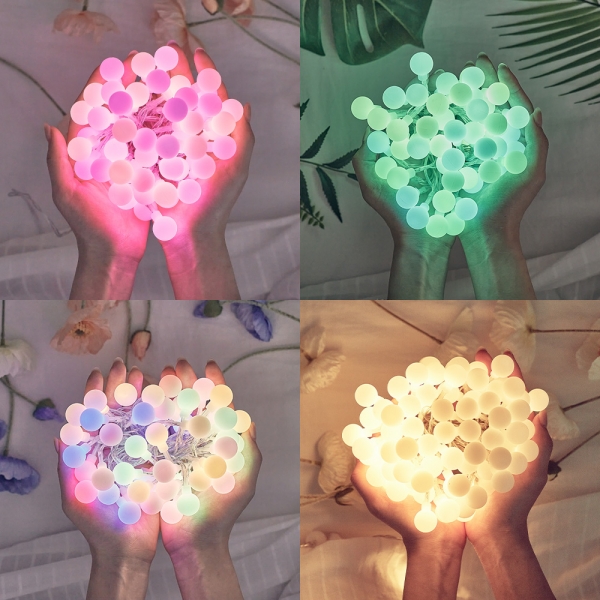 캠핑파파 - [헬로닷] LED 앵두전구 USB 100구 10M - 맘마미아 컬러